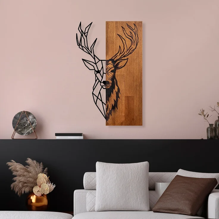 Wallity Wanddekoobjekt 100% WOODEN (Thickness: 3 cm) / METAL (Thickness: 1,5 mm), 33 x 58 cm – Bild 2