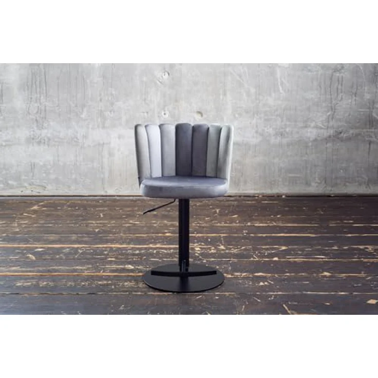 Kawola Barhocker Jada, höhenverstellbar mit 360° Drehfunktion, Grau und Schwarz, Kunststoff, 55x85x53 cm, Esszimmer Barmöbel – Bild 2