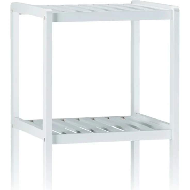 Relaxdays Badregal mit 5 Ablagen, 2 Stück, Bambus weiß, 34,5 x 33 x 139,5 cm – Bild 10