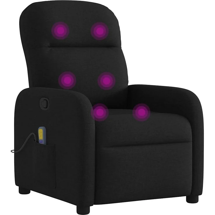 vidaXL Massagesessel Schwarz Stoff 4015534 – Bild 5