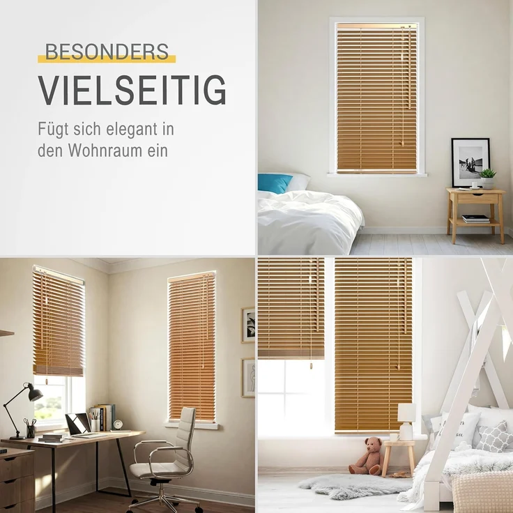 Sol Royal Jalousie SolDecor JH3, Holzjalousie Eiche – Bild 7