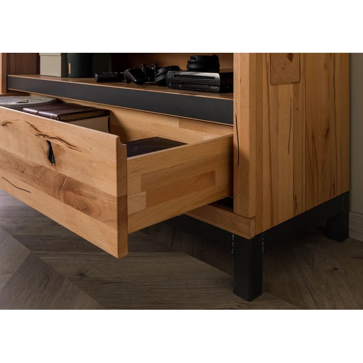 TV-Board Kernbuche 120 x 40 x 56 natur geölt VILLANDERS #112 – Bild 7