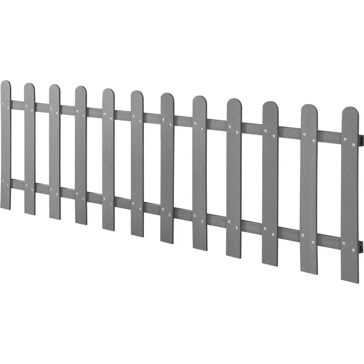 Gartenzaun Elda WPC 200x60 cm Grau neu. holz