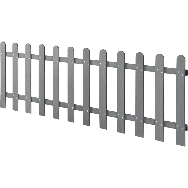 Gartenzaun Elda WPC 200x60 cm Grau neu. holz – Bild 1