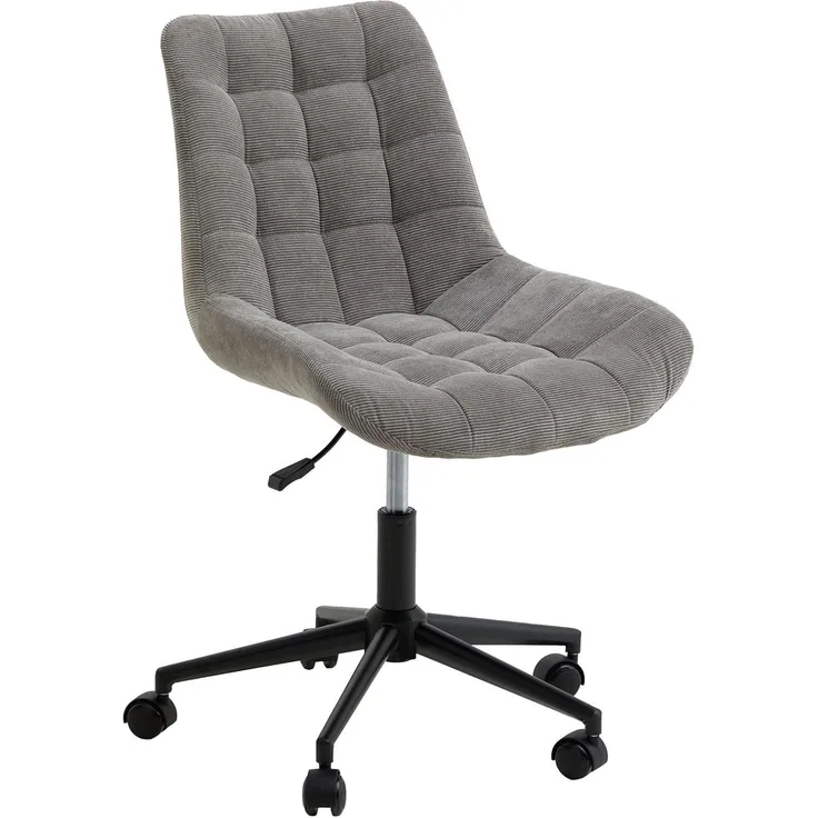 IDIMEX Drehstuhl VASILO, Drehstuhl Bürostuhl mit Stoffbezug 5 Doppelrollen und Metallgestell