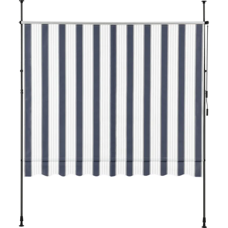 Klemmmarkise Stem 150x120x220-309 cm Dunkelblau / Weiß [pro. tec] – Bild 5