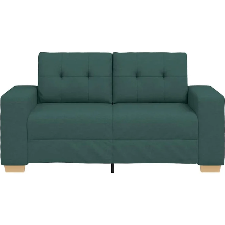 vidaXL Loveseat Sofa Dunkelgrün 160x77x82 cm Stoff 4105073 – Bild 4
