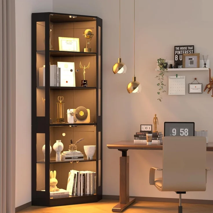 Eckvitrine mit gehartetem Glas LED Beleuchtung und – Bild 8