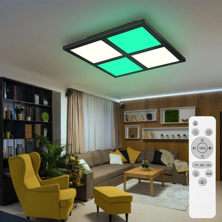 RGB LED Deckenlampe, Fernbedienung, dimmbar, CCT, L 29 cm – Bild 3
