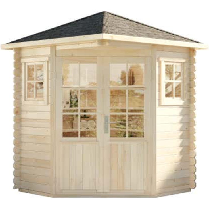Alpholz Holz Gartenhaus 5-Eck Sunny-A | Natur | 225x225x255 cm – Bild 3