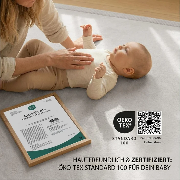 Sanosoft Kinderteppich Sanosoft samtweicher und kuscheliger Krabbelteppich "Zoo" 120x170cm, Höhe: 30 mm, Öko-Tex 100 – Bild 4