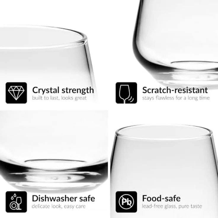 KROSNO Gläser für Kaffee, Espresso und doppelten Espresso 4er-Set 110 ml, Kollektion Coffee Moments – Bleifreies Kristallglas – Minimalistische Gläser für Cappuccino und Latte, spülmaschinenfest – Bild 8