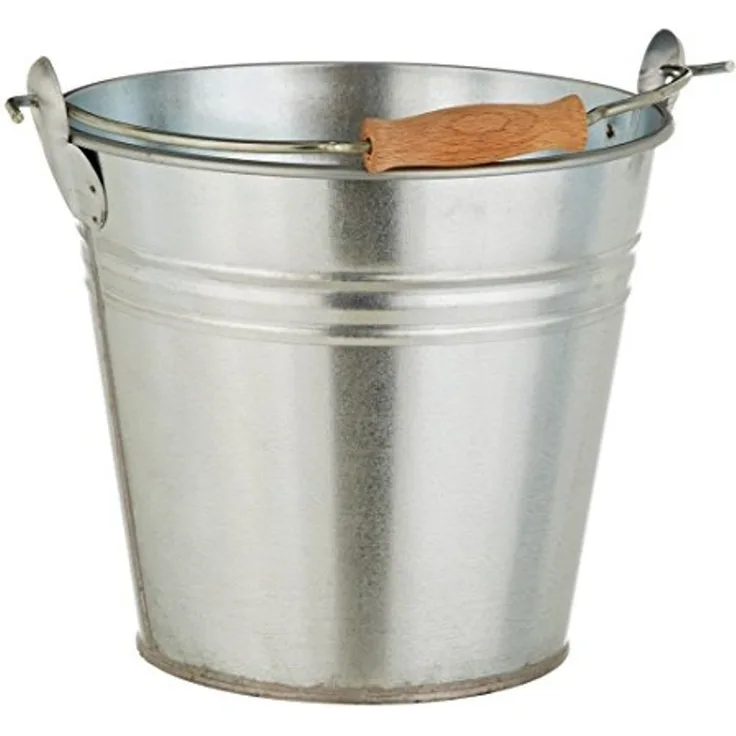 Dehner Dekoeimer, Ø 26 cm, Höhe 23 cm, verzinkt, silber