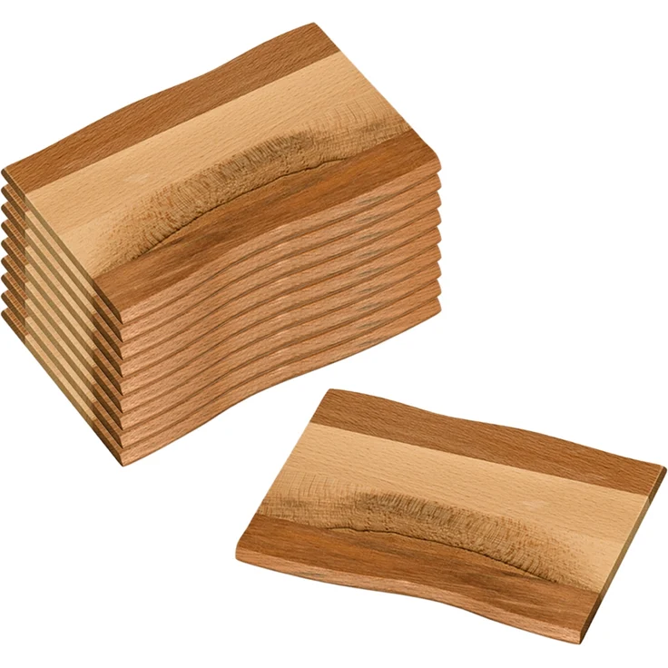 10 Stück Frühstücksbrettchen, Kernbuche - 23 x 15cm – Bild 1