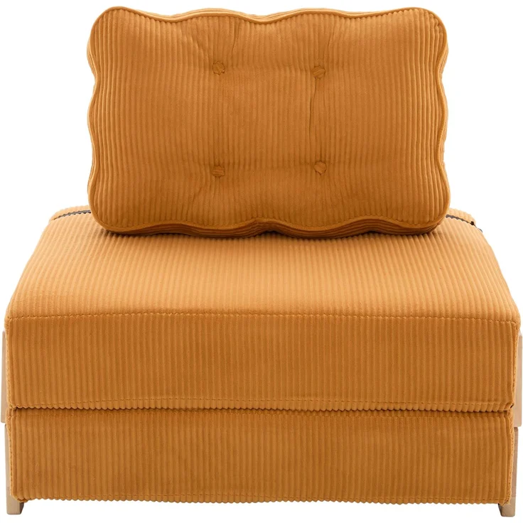 1-Sitzer Schlafsessel 90 x 86 x 84 cm aus Cord mit Schlaffunktion – Bild 5