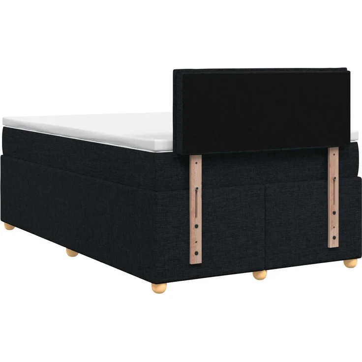 vidaXL Boxspringbett mit Matratze Schwarz 120 x 190 cm Stoff 3452368 – Bild 9