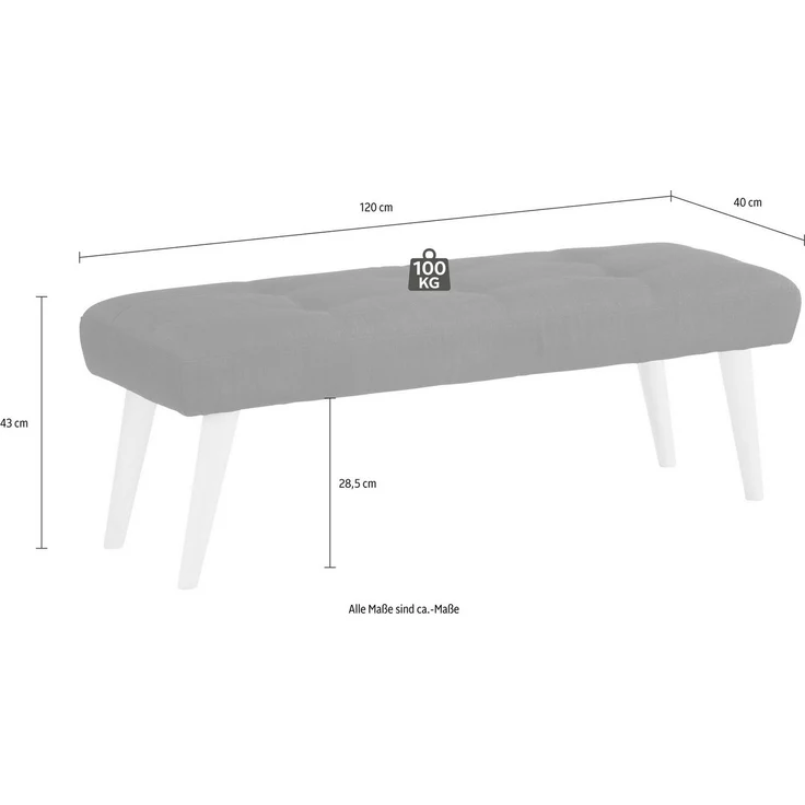 Home affaire Bank Amrum, im Struckturstoff – Bild 2