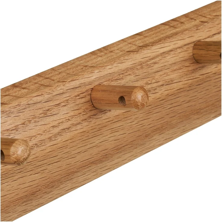 Garderobenleiste >Barco< in Eiche, Massivholz - 50x8,5x5,5cm (BxHxT) – Bild 4