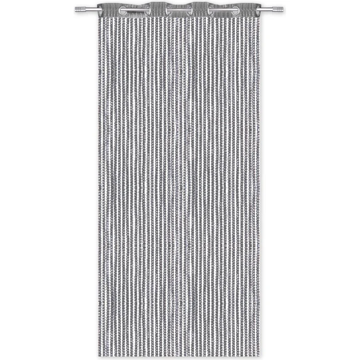 Fadenvorhang Lurex-Optik Fadengardine Türvorhang mit Ösen, trendige Dekoration in vielen verschiedenen Ausführungen erhältlich (140x250 cm / anthrazit - dunkelgrau) – Bild 3