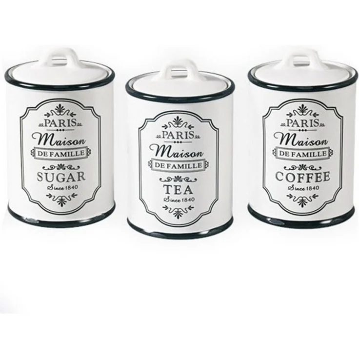 Maestro Maestro Paris Maison Set mit 3 Behältern für Kaffee, Tee und Zucker MR2003003CS – Bild 1