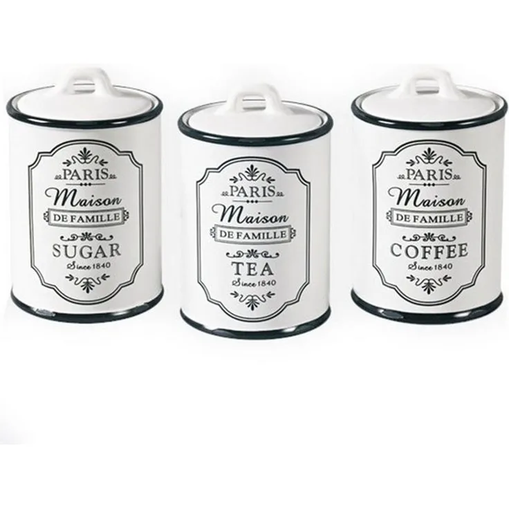 Maestro Maestro Paris Maison Set mit 3 Behältern für Kaffee, Tee und Zucker MR2003003CS