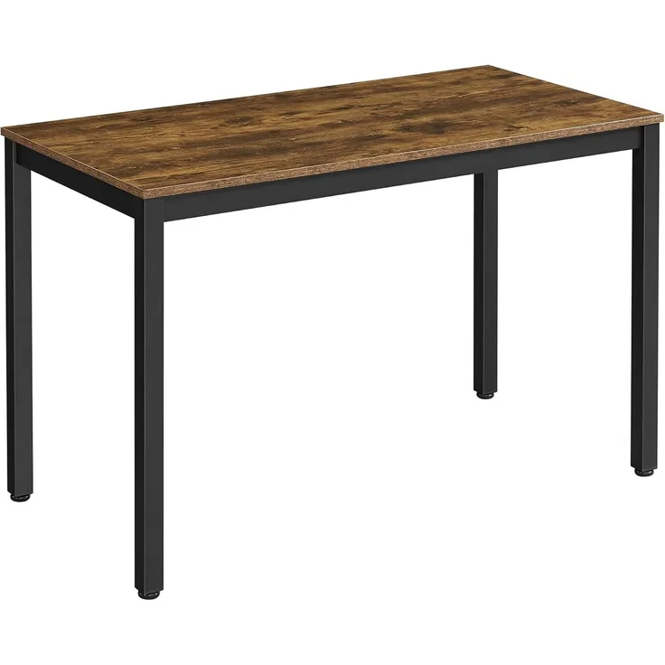 Vasagle Schreibtisch,großer Computertisch im Industrie-Design, stabiles Metallgestell, multifunktional, fürs Home Office, Wohnzimmer, Arbeitszimmer, robust, Holzoptik, Vintage, braun LWD64X