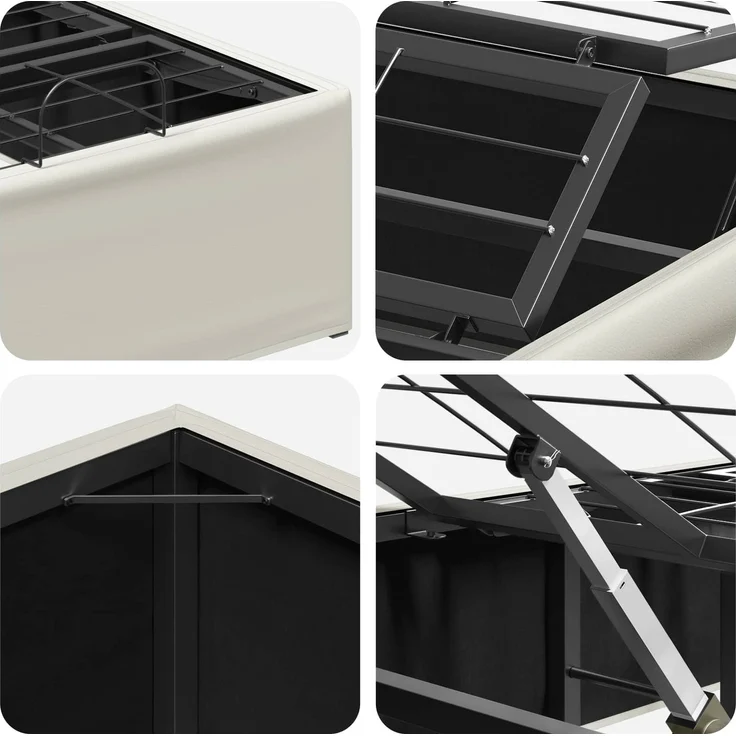 vidaXL Elektrisch verstellbares Bettgestell Weiß 190 x 100 x 33,5 cm 42037347 – Bild 8