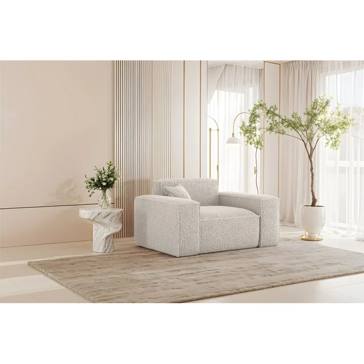 Sessel Designersessel CELES PREMIUM in Stoff Sven Altweiß