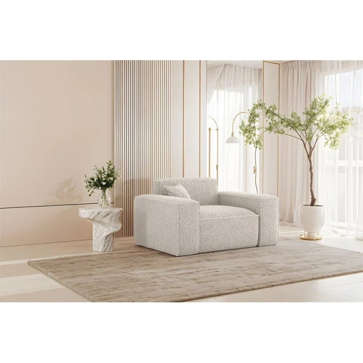 Sessel Designersessel CELES PREMIUM in Stoff Sven Altweiß – Bild 1