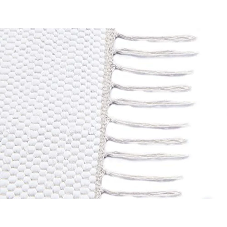 THEKO Teppich Happy Cotton, rechteckig, Höhe: 5 mm, Handweb Teppich, Flachgewebe, reine Baumwolle, handgewebt, mit Fransen – Bild 8
