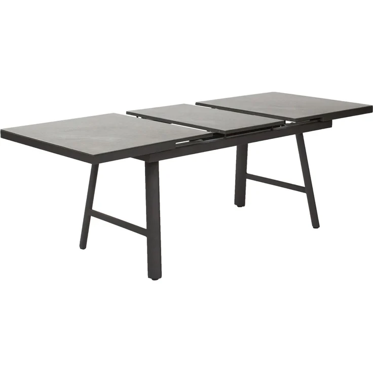 Gartentisch Burundi Ausziehtisch mit Synchronauszug 160/210x90x77,5 cm Keramik Anthrazit – Bild 5