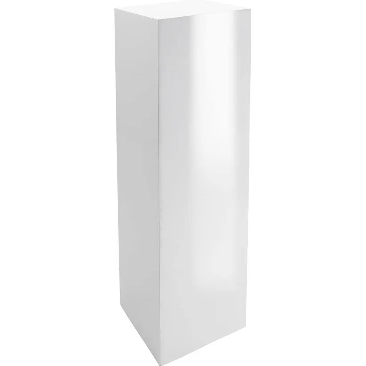 VIVANNO Blumenständer Podest Säule Fiberglas, Weiß Hochglanz - 30 x 30 x 100 cm