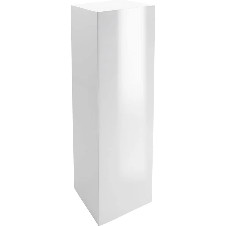 VIVANNO Blumenständer Podest Säule Fiberglas, Weiß Hochglanz - 30 x 30 x 100 cm