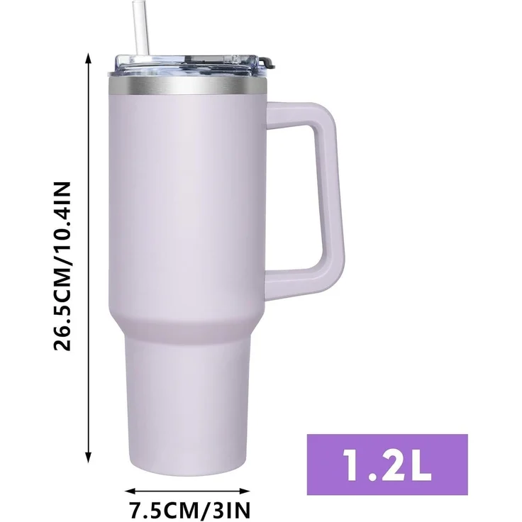 HNCY Thermobecher 1180ml Edelstahl Isolierbecher to go Trinkbecher Strohhalm – Bild 5