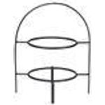 ASA Selection Etagere 2-stufig für Dessertteller 21 cm, Servierständer, Etagenständer, Metall, schwarz beschichtet, Schwarz matt, H 28 cm, 99300950