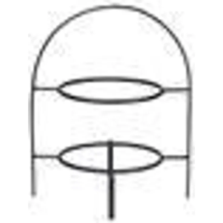 ASA Selection Etagere 2-stufig für Dessertteller 21 cm, Servierständer, Etagenständer, Metall, schwarz beschichtet, Schwarz matt, H 28 cm, 99300950