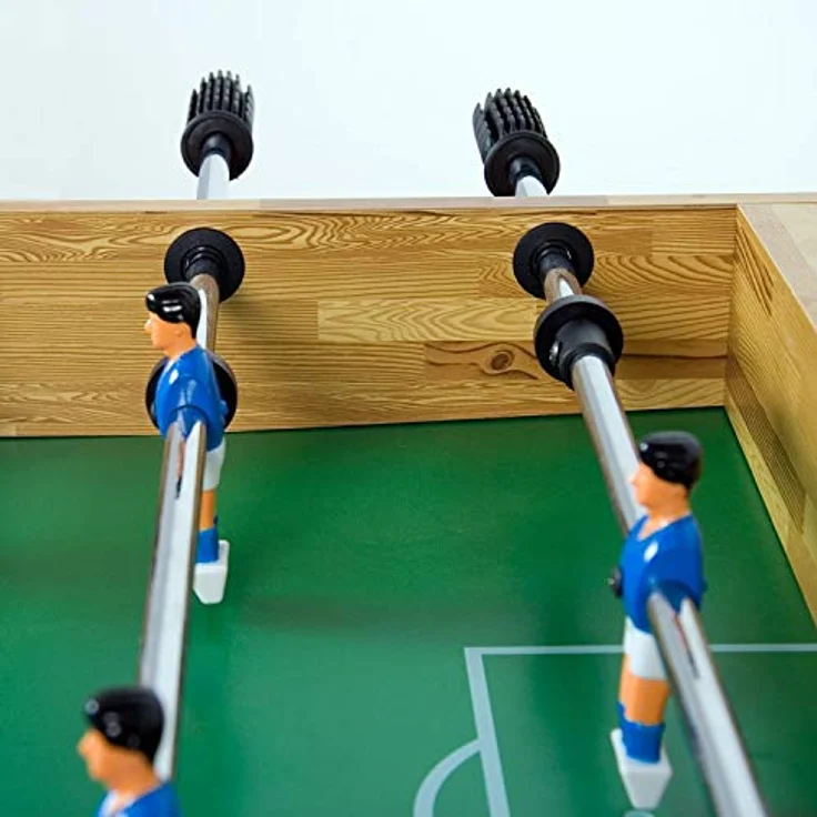 GAMES PLANET Kickertisch Games Planet Tischfussball „Glasgow“, Tischkicker, 5 Dekore: Holz/Schwarz/Blau/Soccer/Weiß, inkl. 2 Bälle, Kickertisch – Bild 7