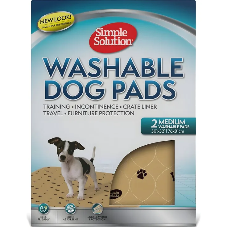 Simple Solution Welpen-Unterlage, wiederverwendbar - 2er Pack, 76 x 81 cm