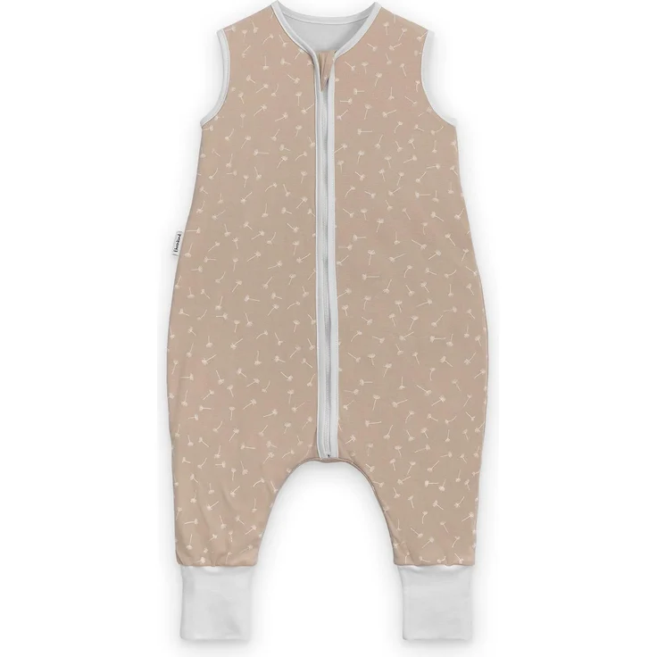 Ehrenkind® Babyschlafsack | Schlafsack mit Füßen 2.5 TOG | Bio-Baumwolle | Ganzjahres Schlafsack Baby Gr. 80 Farbe Beige Pusteblume | Oeko-Tex | Schlafsack winter und Sommer Schlafsack Kinder – Bild 1