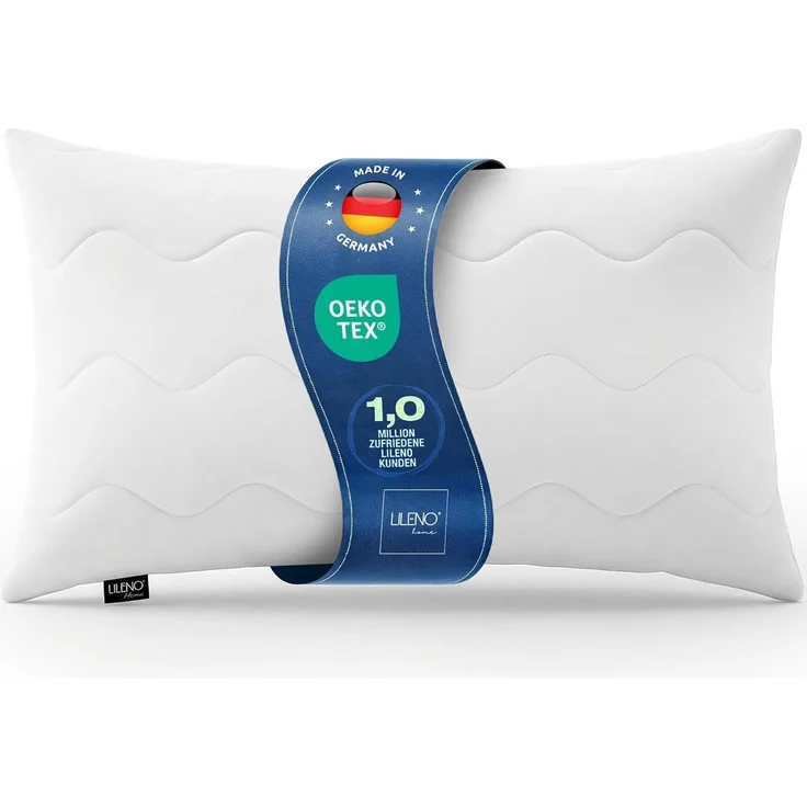 LILENO HOME Allergiker Kopfkissen 40x80 (1er Set) – 95°C waschbar, Oeko-Tex & Made in DE – Kissen 40x80 anpassbar für himmlischen Schlaf – Haut schmeichelndes & geruchsfreies Pillow – Bild 1