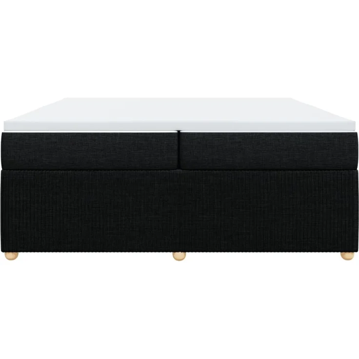 vidaXL Boxspringbett mit Matratze Schwarz 200x200 cm Stoff 3285597 – Bild 4