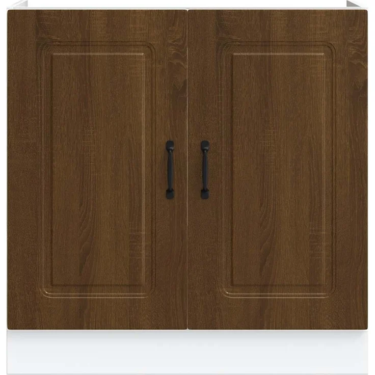 vidaXL Spülenunterschrank Kalmar Braun Eichen-Optik 80x46x81,5 cm 853454 – Bild 3
