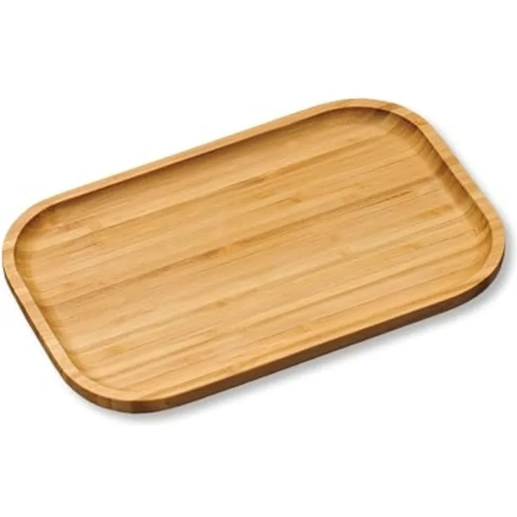 Servierbrett mit hochgezogenem Rand - Bambus - 30,5 x 20cm