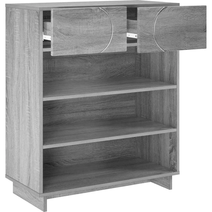 vidaXL Schuhschrank 73 x 38 x 87,5 cm Holzwerkstoff Sonoma-Grau 8011663 – Bild 3