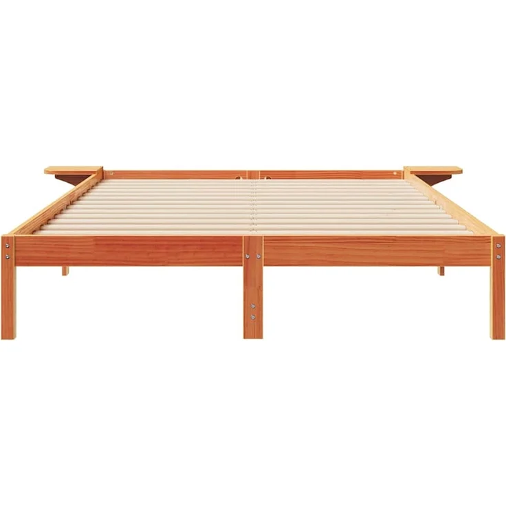 vidaXL Bettgestell mit Nachttischen Wachsbraun 160 x 210 cm 873231 – Bild 4