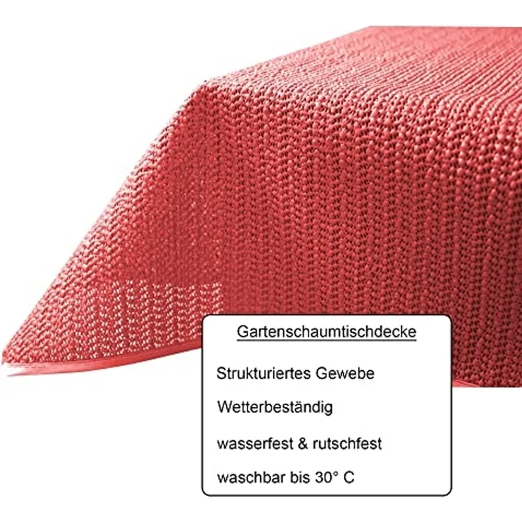 Haus und Deko Tischdecke Garten Tischdecke Outdoor PVC rechteckig Terrasse Balkon rutschfest (1-tlg) – Bild 2