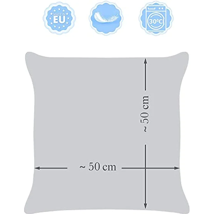 Amilian Dekokissen 4er Set - Dekokissen mit Füllung - 50x50 cm - Deko Kissen – Bild 5