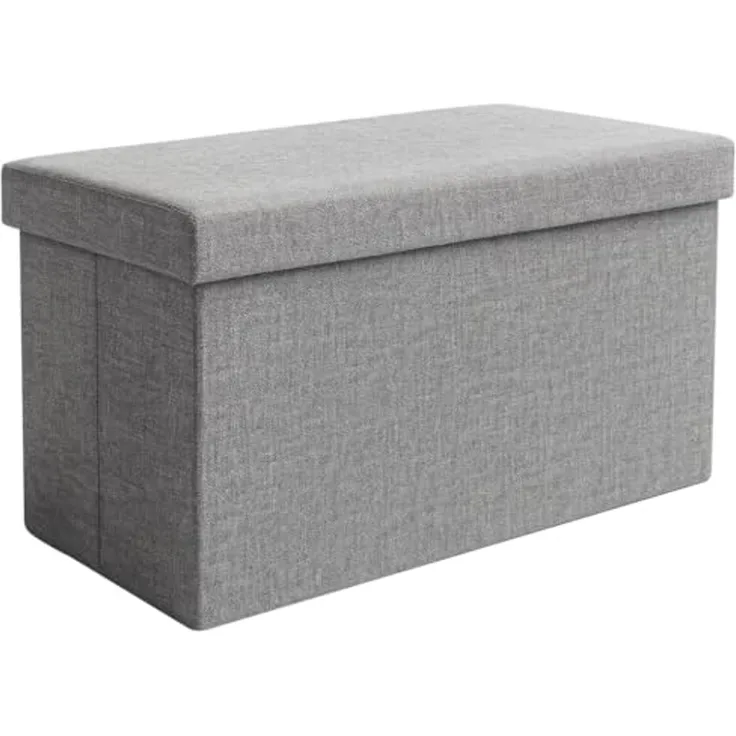 Ruhhy Stauraumhocker Stoffpouf Sitzbox Truhe XL (Spar-Set, 1 St, bis zu 80 kg), 54 l Stauraum, ideal für Decken, Spielzeug oder Alltagsgegenstände