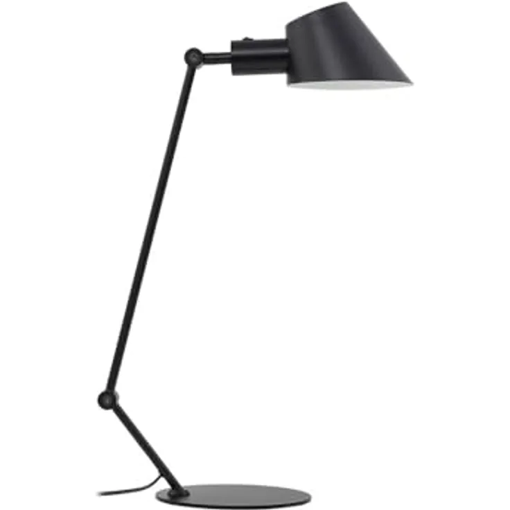 Lindby Corali Tischlampe, schwarze Metallleuchte mit verstellbarem Schirm, 64 cm Höhe für Wohnzimmer & Esszimmer
