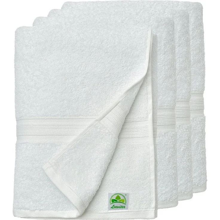 leevitex® Handtücher 4er-Set, 50 × 100 cm, aus 100% Baumwolle, Frottee (Set, 4-St), OEKO-TEX® STANDARD 100 zertifiziert und hochwertig verarbeitet – Bild 1
